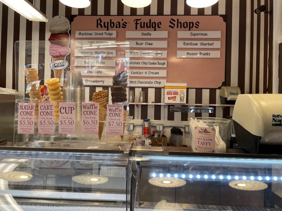 A photo from inside one of the many Rybas Fudge Shops on Mackinac Island. (5/19/23)