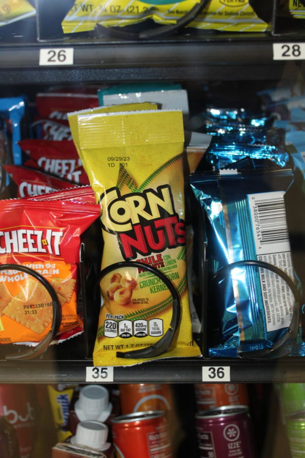 Corn Nuts- a favorite among the students at Groves. Grab your very own pack of Corn Nuts for just $1.75 at your local Groves vending machine.