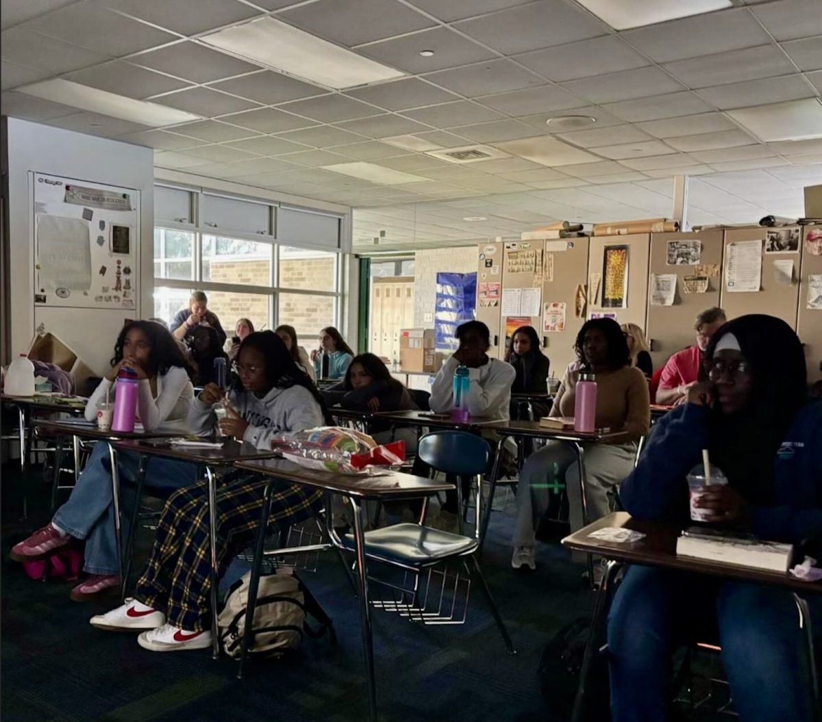 Groves Asian Student Association attendees learn about boba tea.