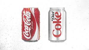 Coke and Diet Coke cans (free use via stockimages.com)