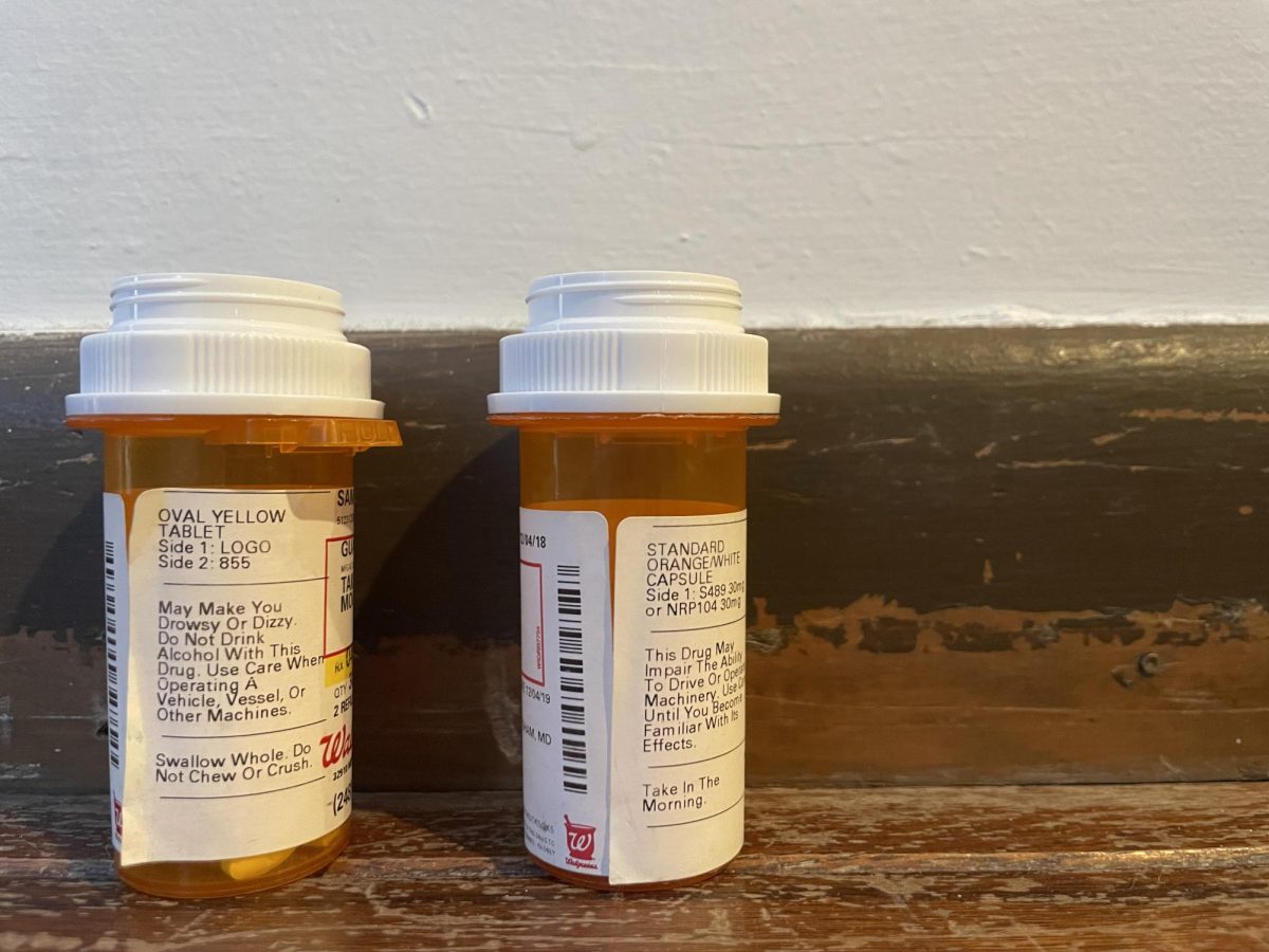 These two medicine bottles represent the medications that doctors prescribe every day.