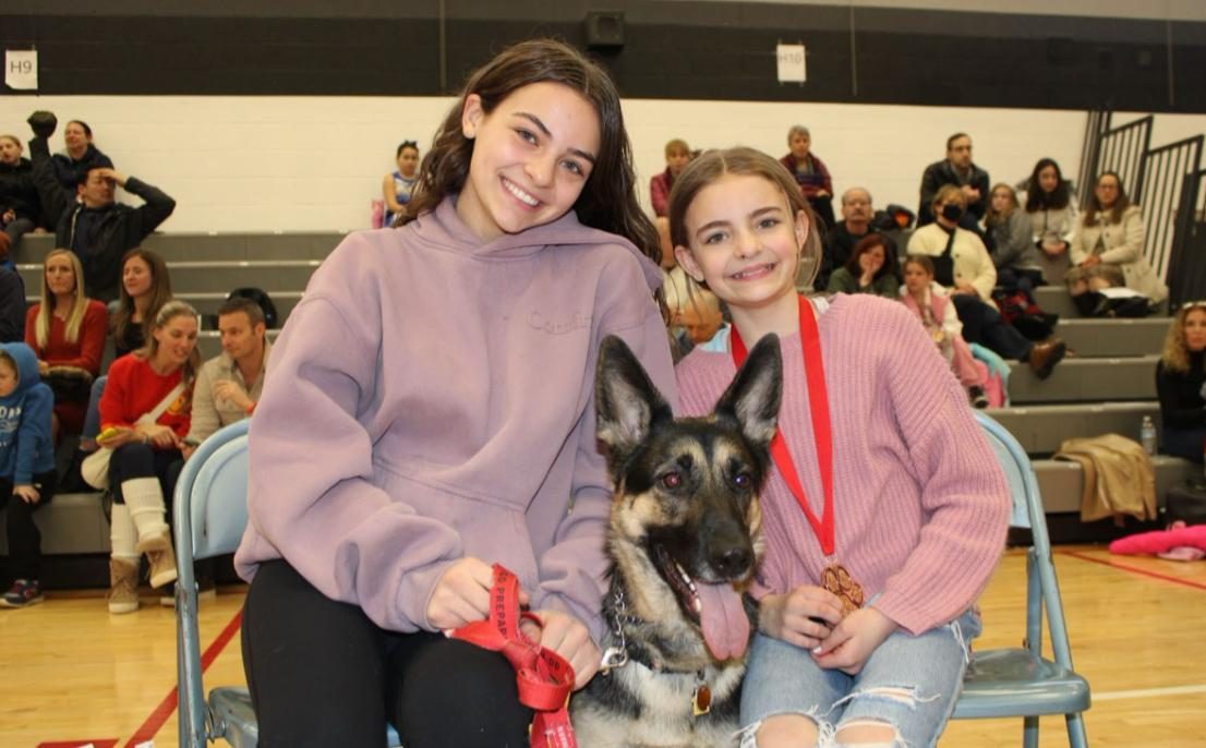 Groves student, Samantha Cory, was spotted at the event with her little sister, a 5th grader, Sarah and her dog successfully participated in the competition.
