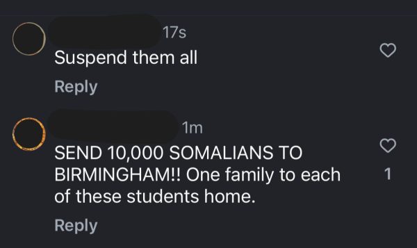 Comment left on a WXYZ Instagram Reel about the walkout at Groves High School.