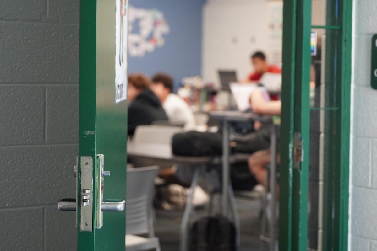 A Classroom at Groves High School where students in ninth and tenth grades take the i-ready assessment.